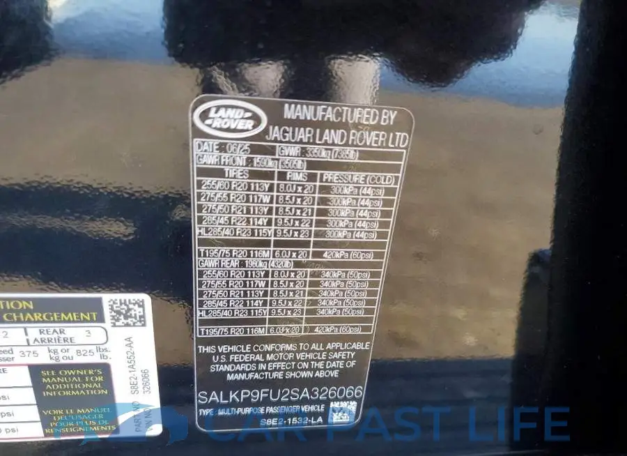 SALKP9FU2SA326066# 13