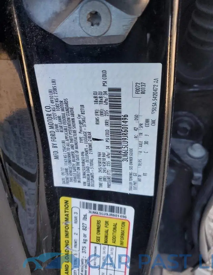 3LN6L5LU9JR601496# 12