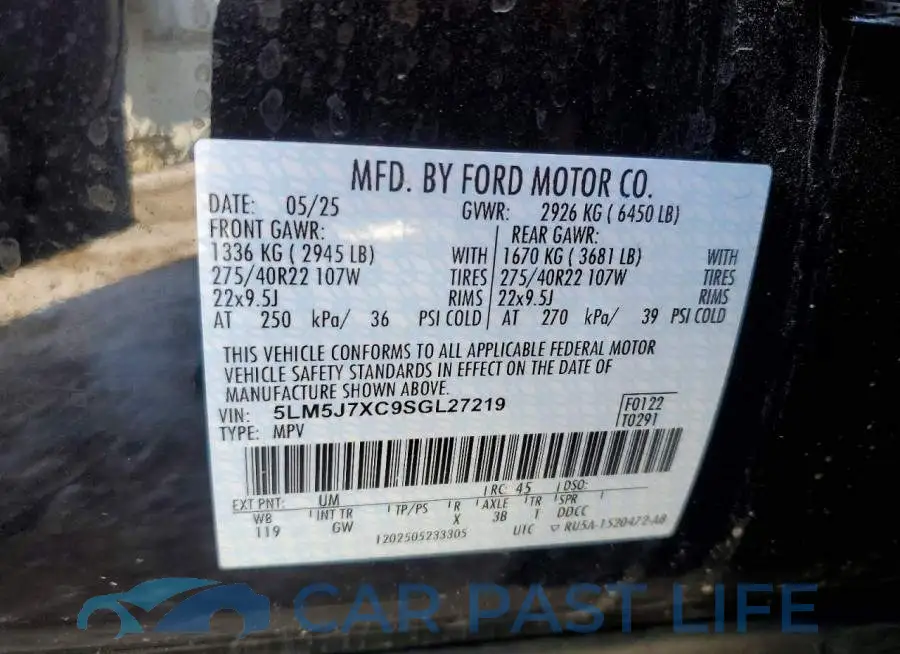 5LM5J7XC9SGL27219# 13