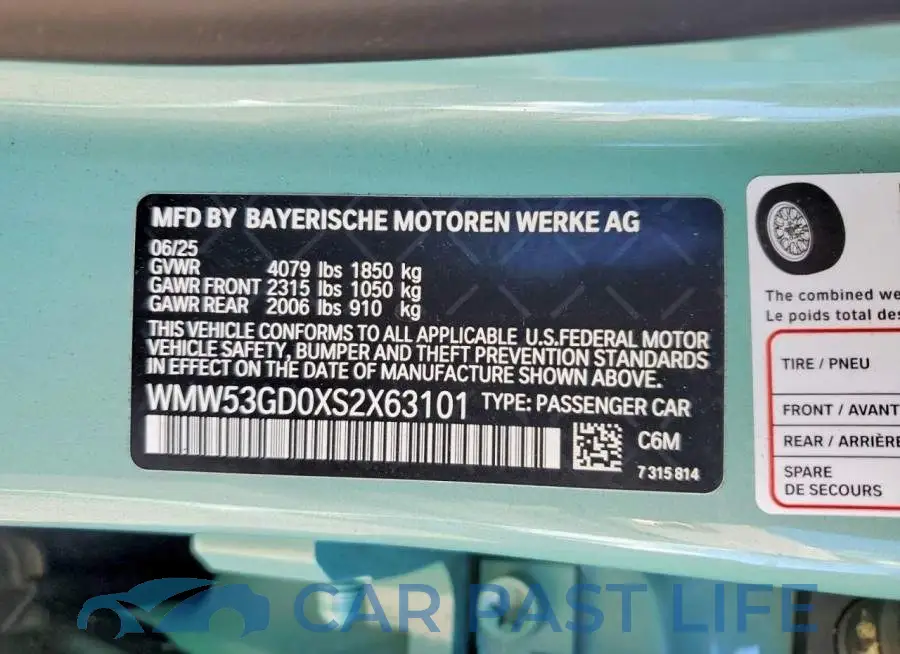 WMW53GD0XS2X63101# 12