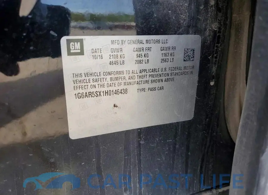1G6AR5SX1H0146438# 12