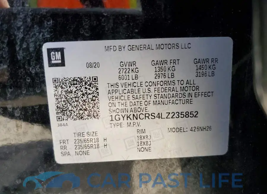1GYKNCRS4LZ235852# 13