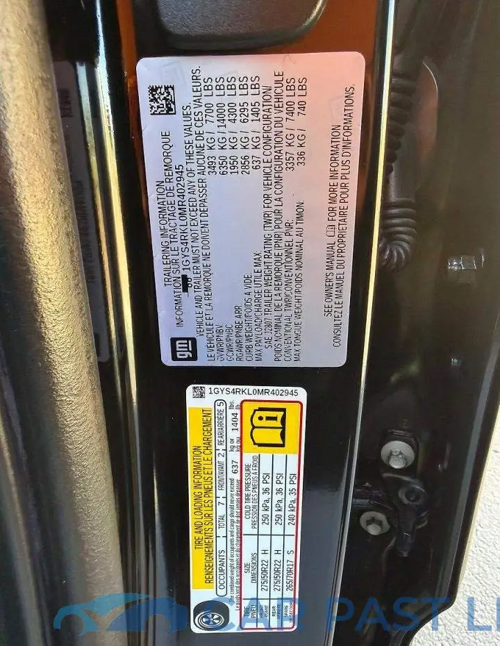 1GYS4RKL0MR402945# 10