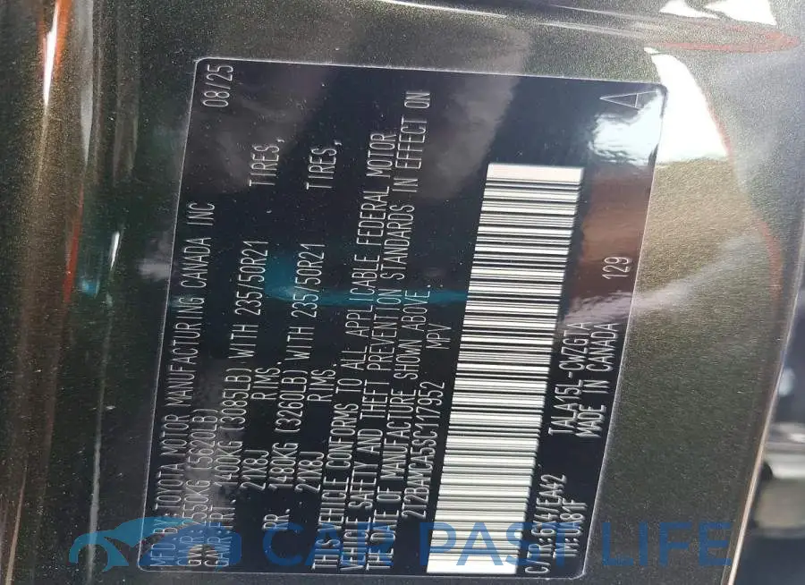 2T2BAMCA5SC117952# 13