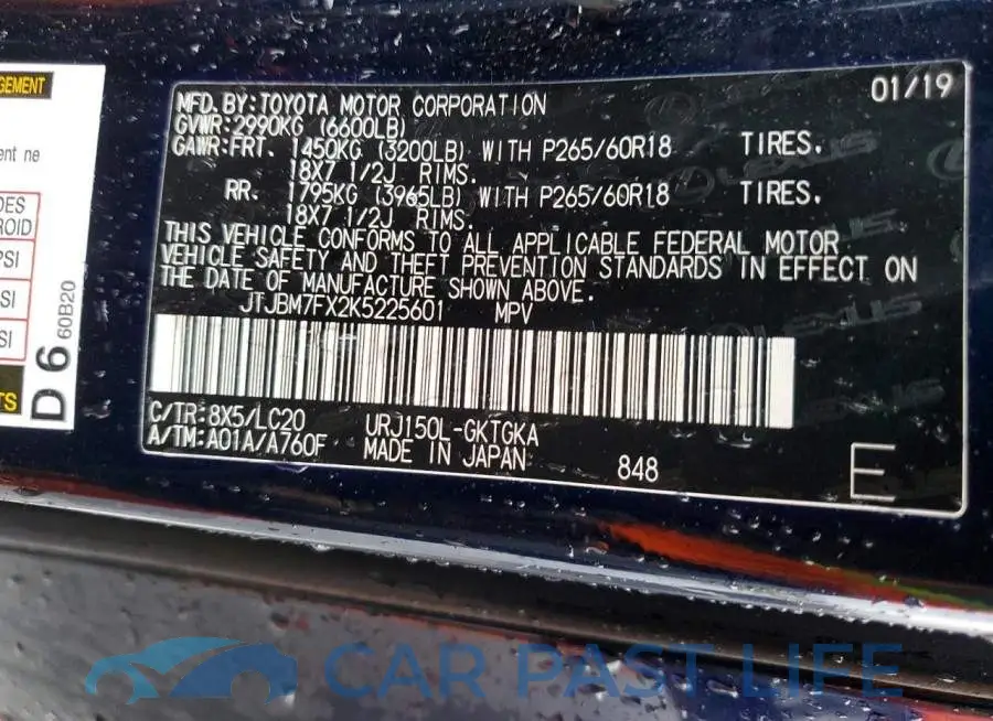 JTJBM7FX2K5225601# 14