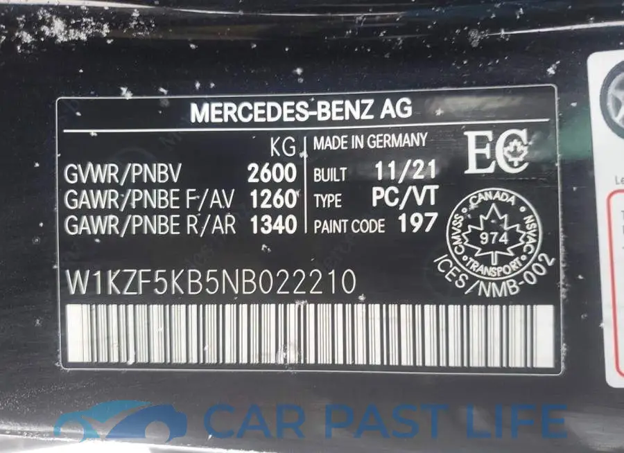 W1KZF5KB5NB022210# 12