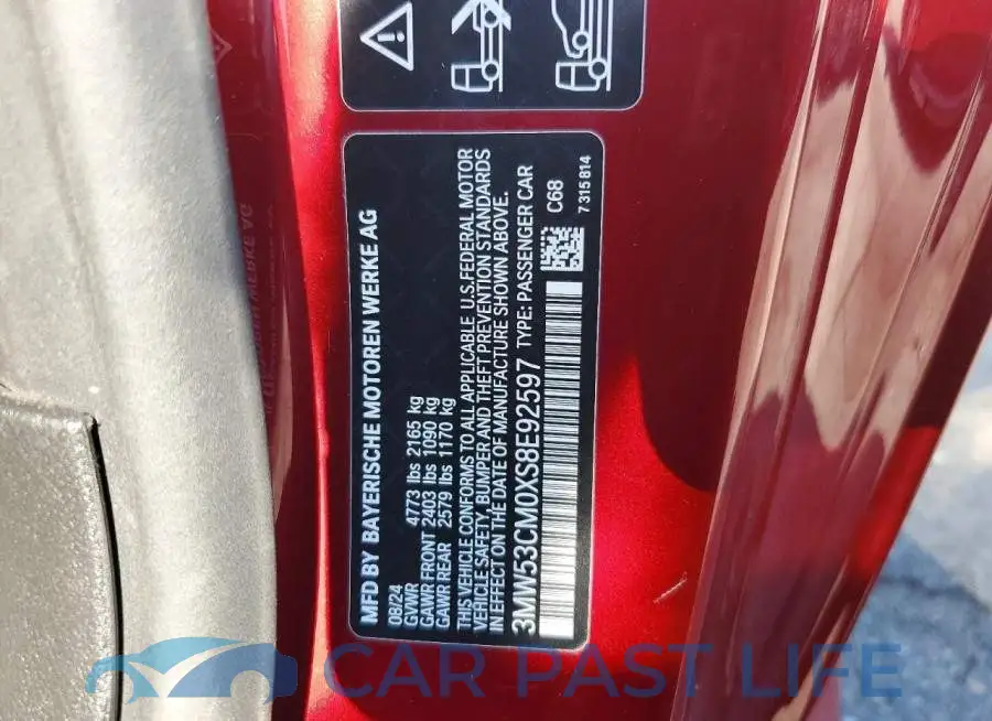3MW53CM0XS8E92597# 12