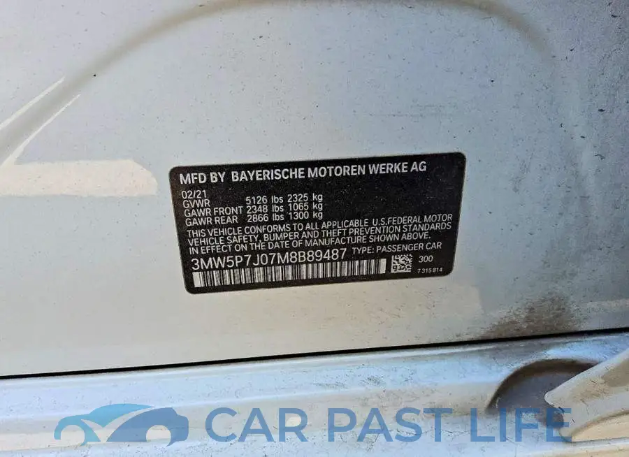 3MW5P7J07M8B89487# 12