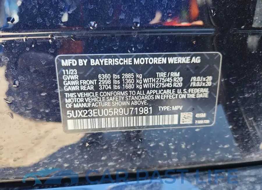 5UX23EU05R9U71981# 13