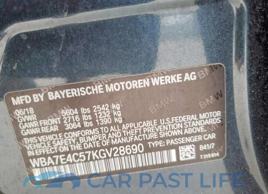 WBA7E4C57KGV28690# 13