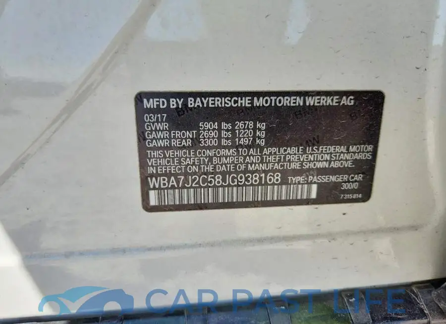 WBA7J2C58JG938168# 13