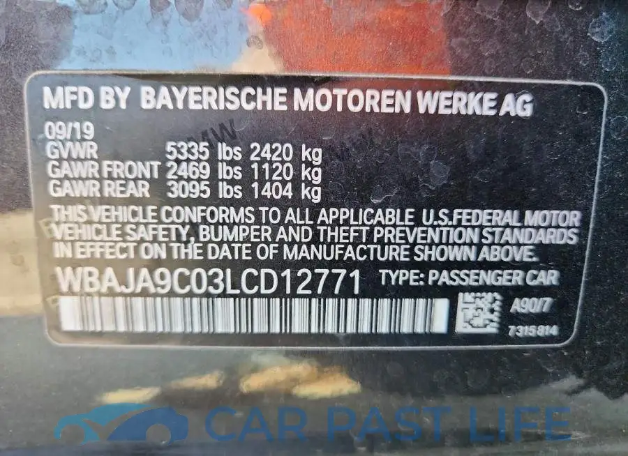WBAJA9C03LCD12771# 12