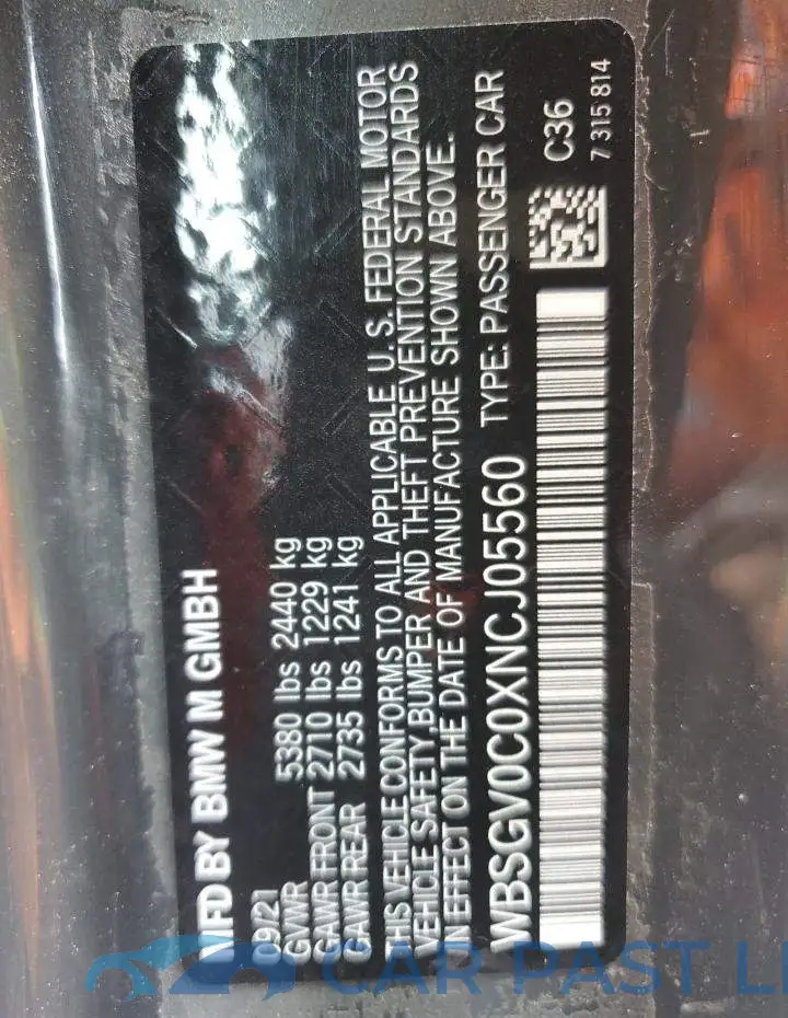 WBSGV0C0XNCJ05560# 14