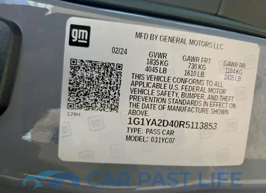 1G1YA2D40R5113853# 13
