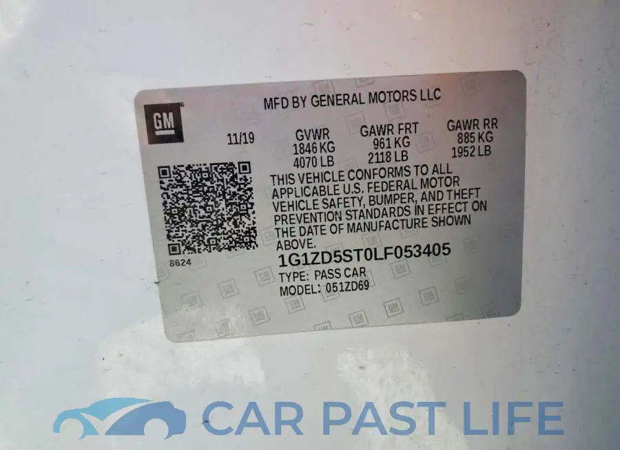 1G1ZD5ST0LF053405# 12