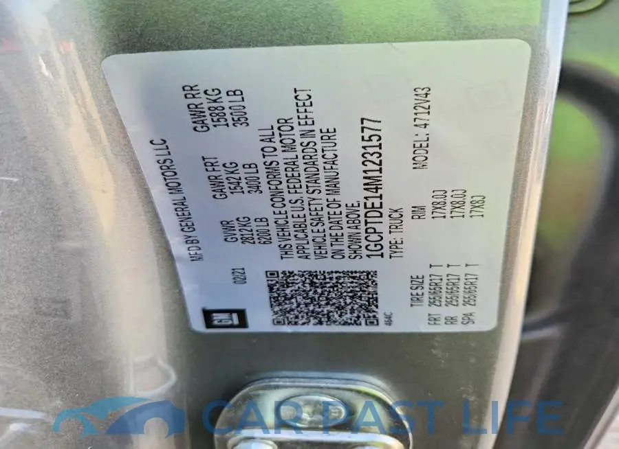 1GCPTDE14M1231577# 12