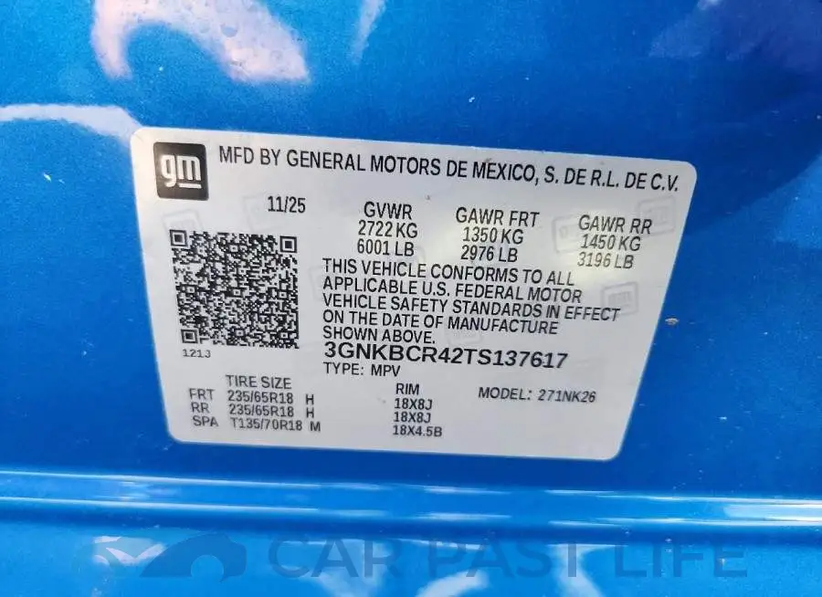 3GNKBCR42TS137617# 13