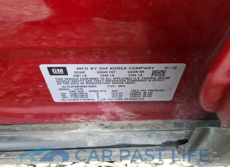 KL7CJPSM3NB518969# 13