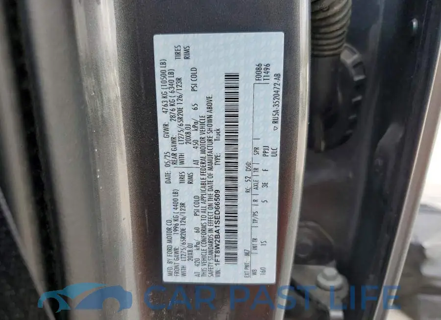 1FT8W2BA1SED66509# 12