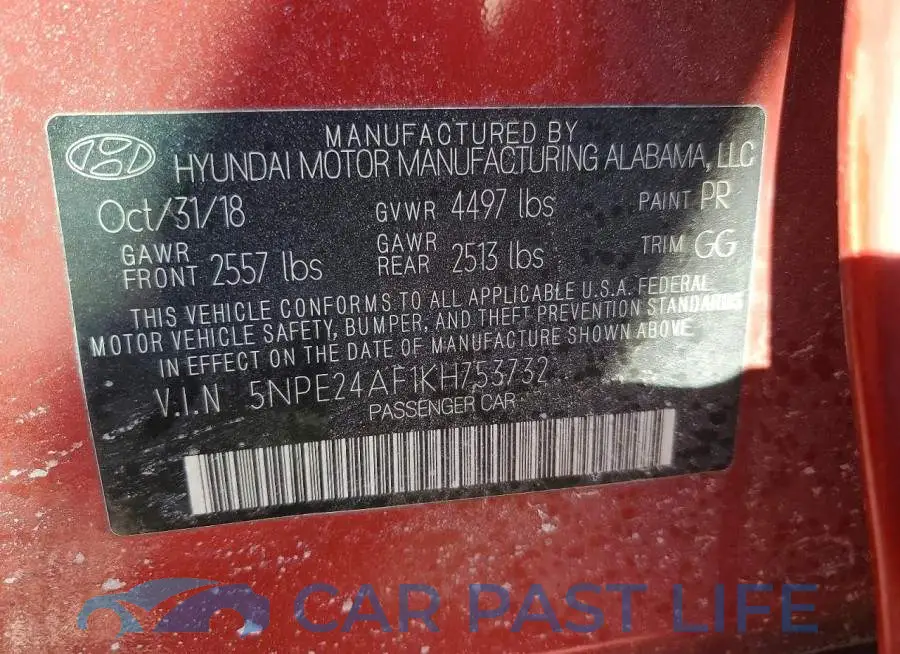 5NPE24AF1KH753732# 12