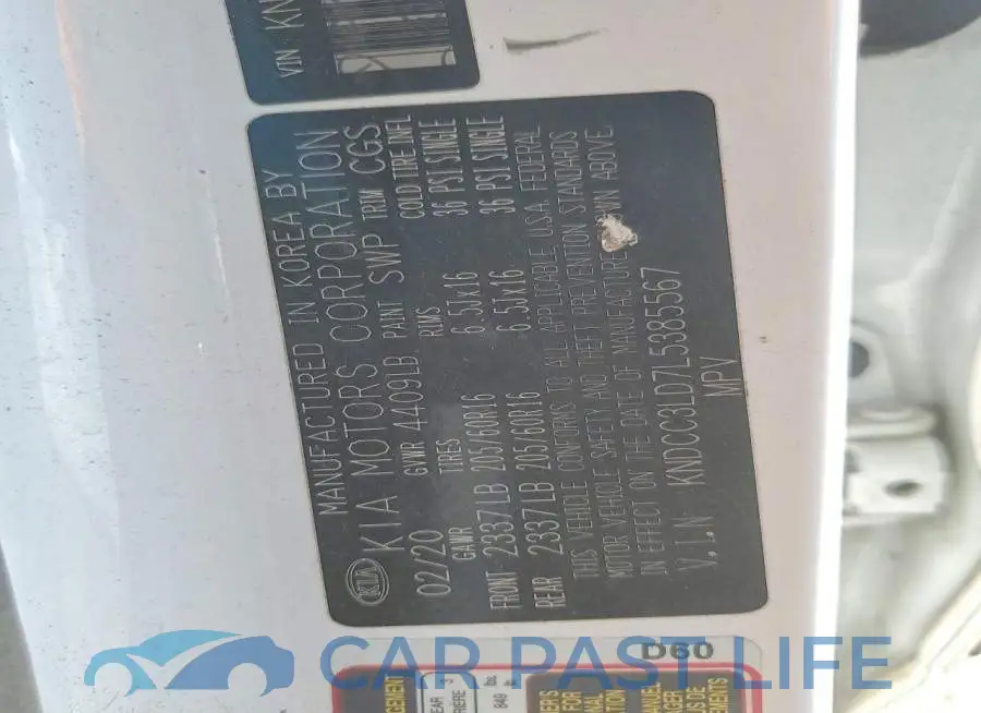 KNDCC3LD7L5385567# 12