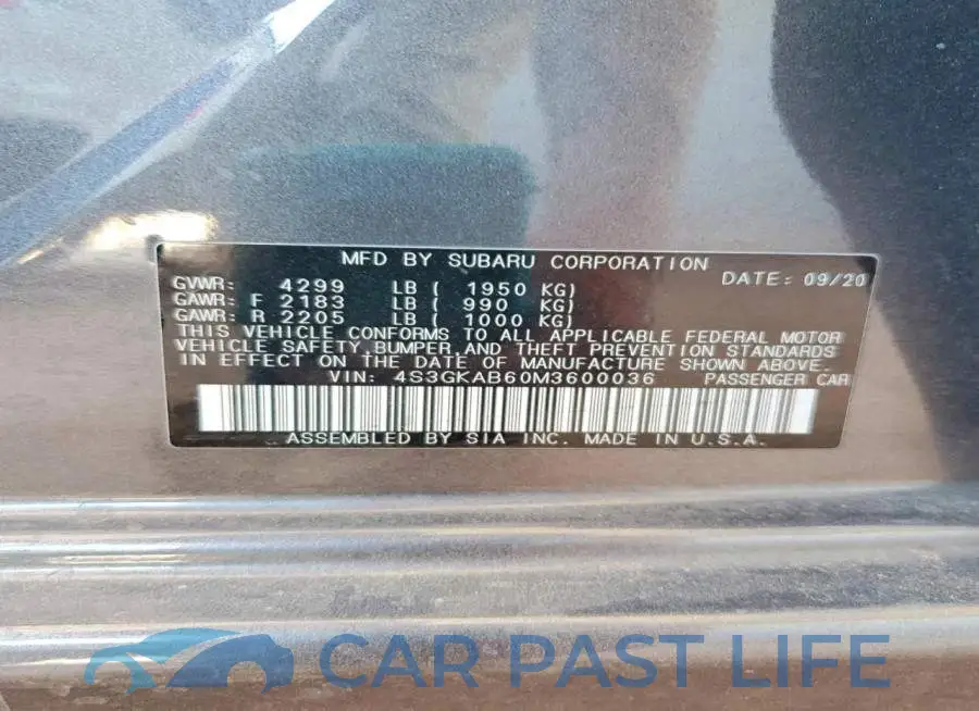 4S3GKAB60M3600036# 12