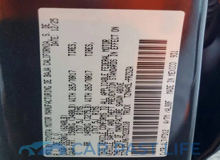 3TMLB5JN6TM220310# 12