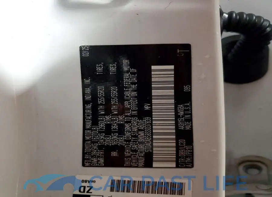 5TDACAB58SS037839# 13