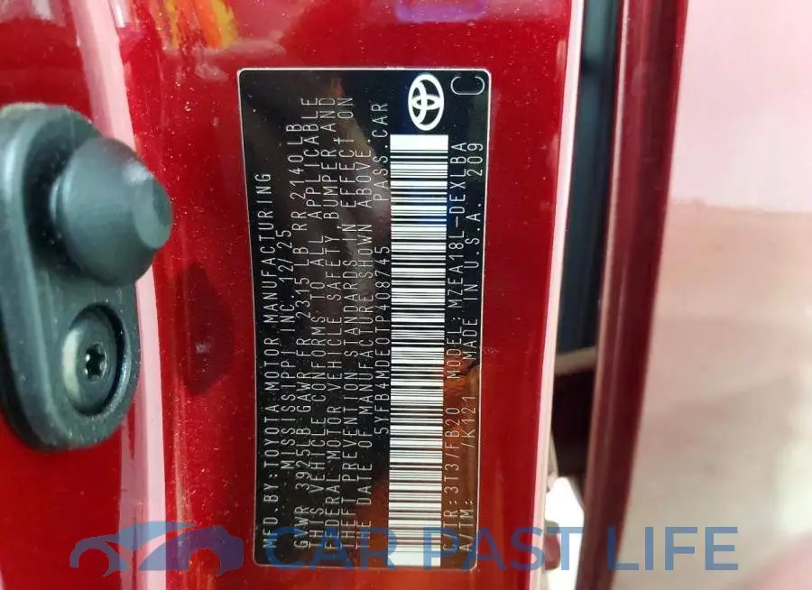 5YFB4MDE0TP408745# 13