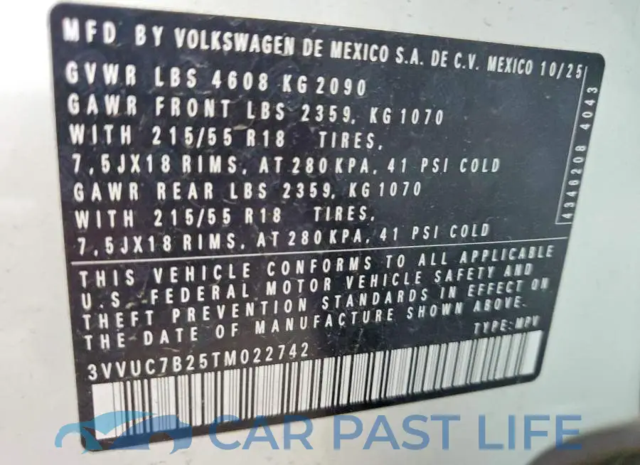 3VVUC7B25TM022742# 13