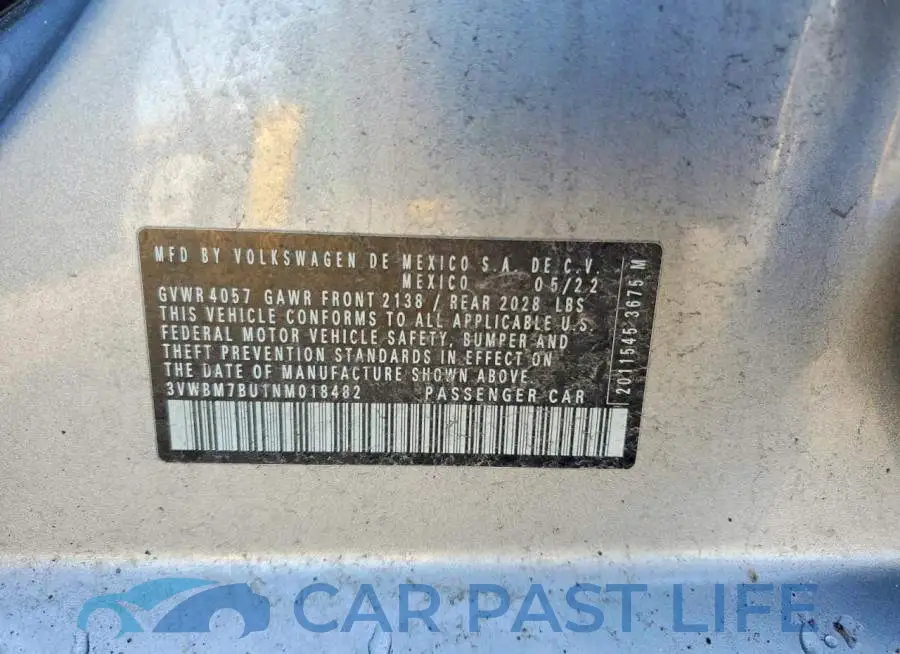 3VWBM7BU1NM018482# 12
