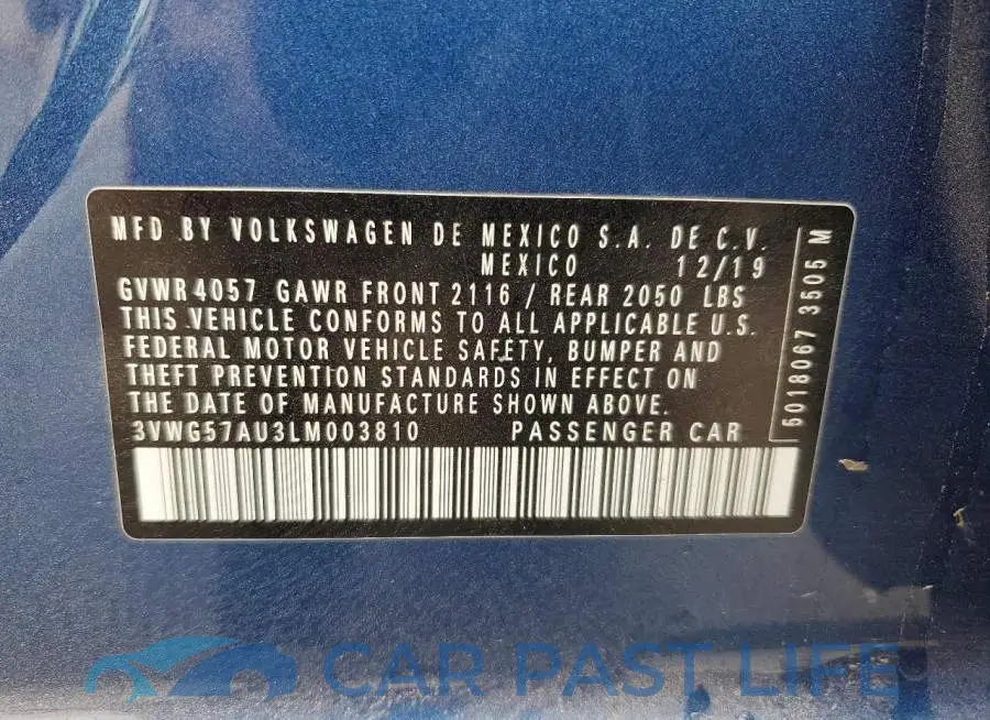 3VWG57AU3LM003810# 12