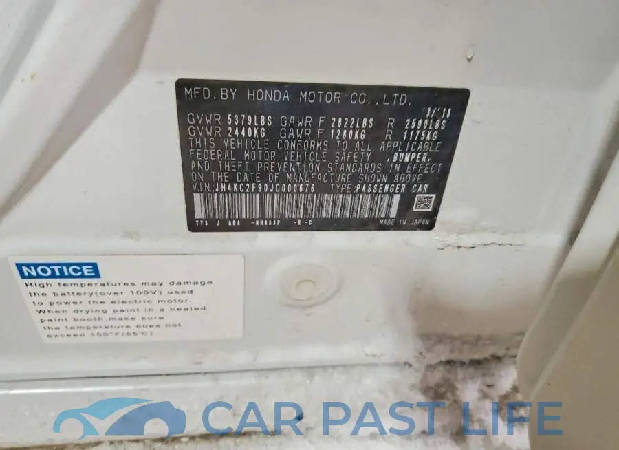 JH4KC2F90JC000676# 12
