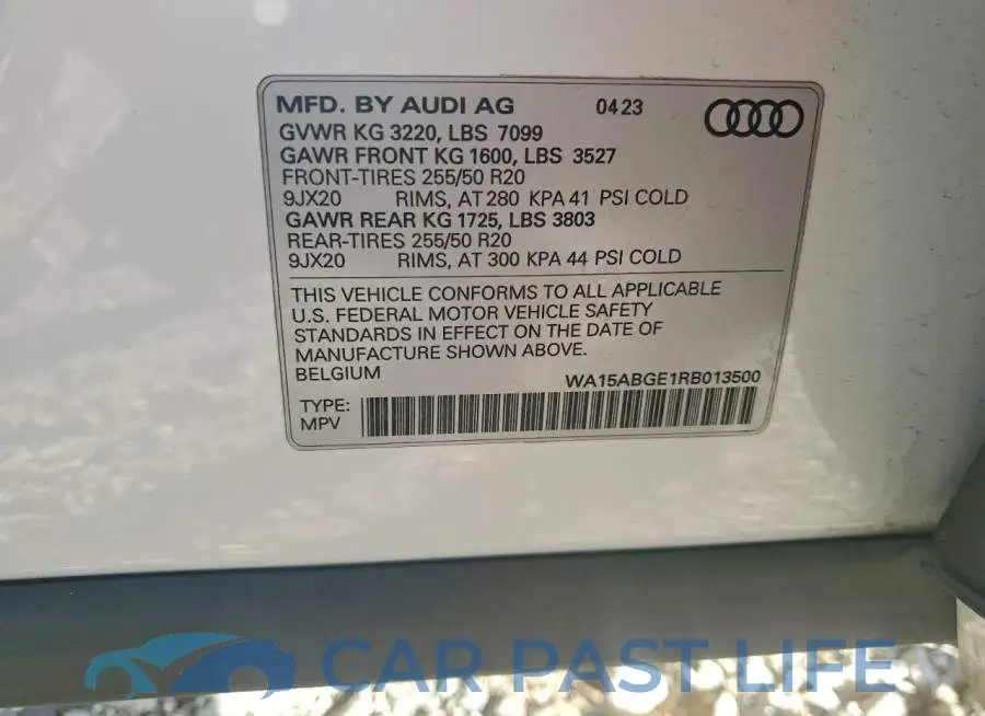 WA15ABGE1RB013500# 13
