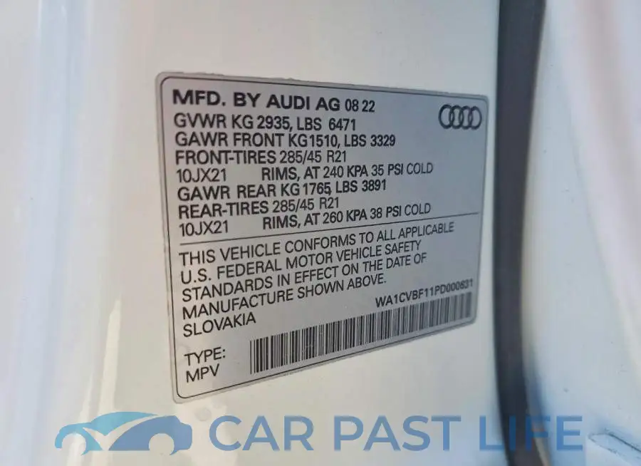 WA1CVBF11PD000631# 13