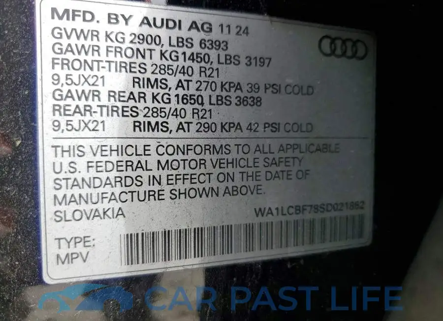 WA1LCBF78SD021852# 13