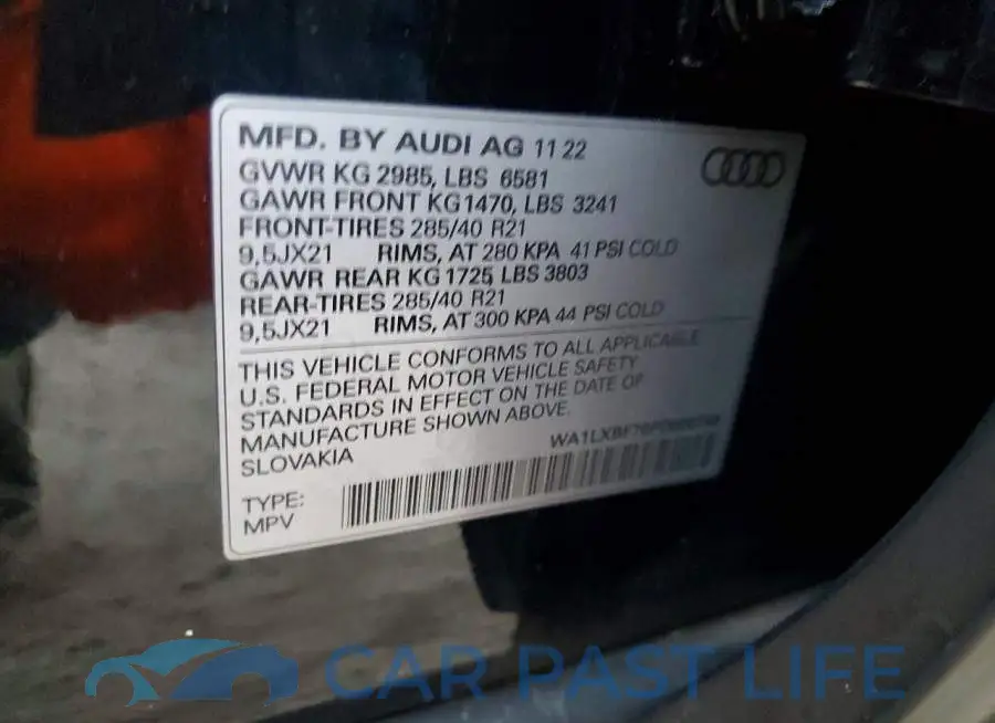 WA1LXBF70PD008749# 13