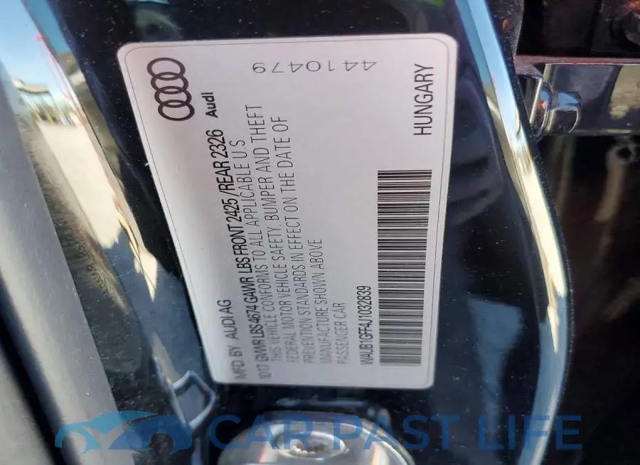 WAUB1GFF4J1032839# 12