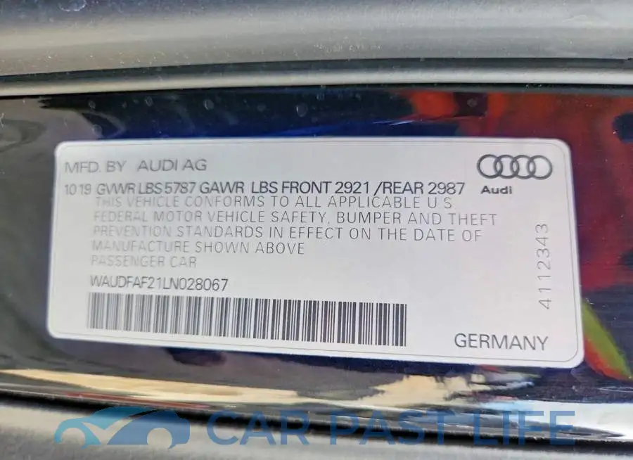 WAUDFAF21LN028067# 12