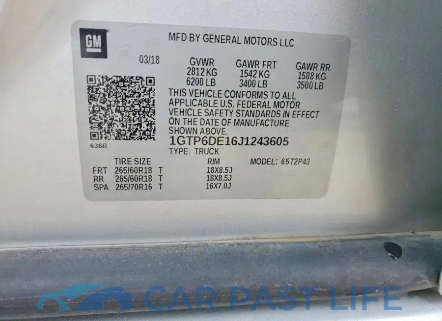 1GTP6DE16J1243605# 12