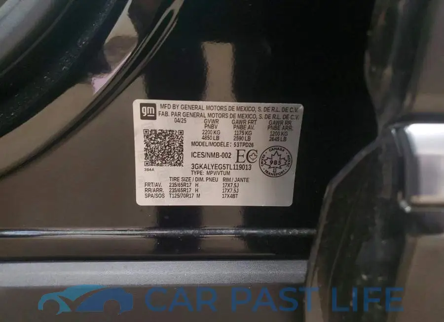 3GKALYEG5TL119013# 13