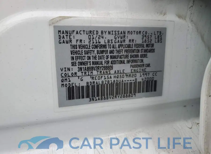 3N1AB8BV2RY288809# 12