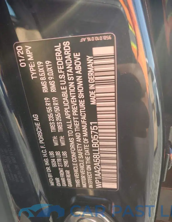 WP1AA2A58LLB05751# 13