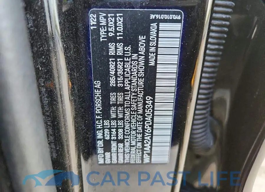 WP1AA2AY6PDA05349# 13
