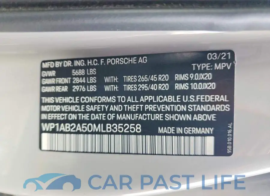 WP1AB2A50MLB35258# 13