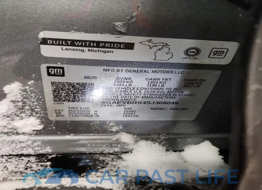 5GAEVBRS4SJ308049# 13
