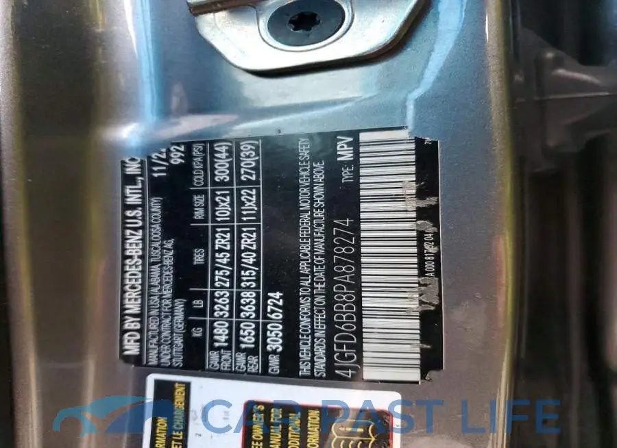 4JGFD6BB8PA878274# 14