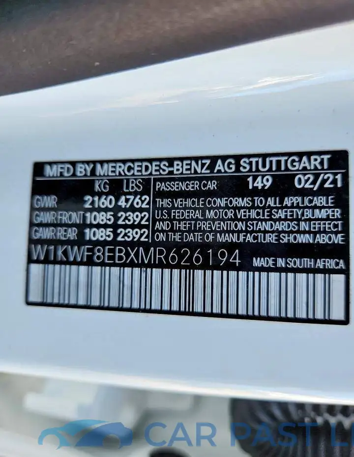W1KWF8EBXMR626194# 12