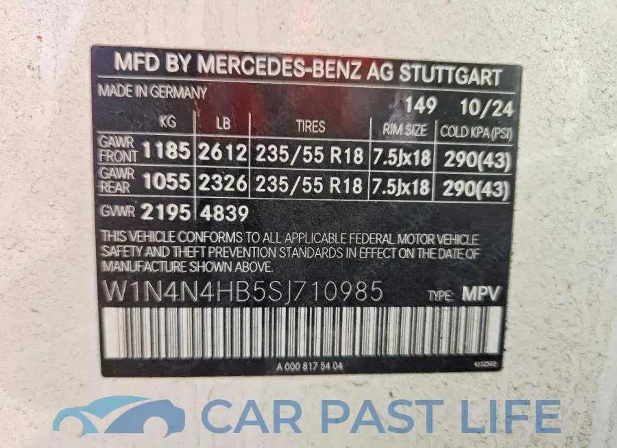 W1N4N4HB5SJ710985# 13