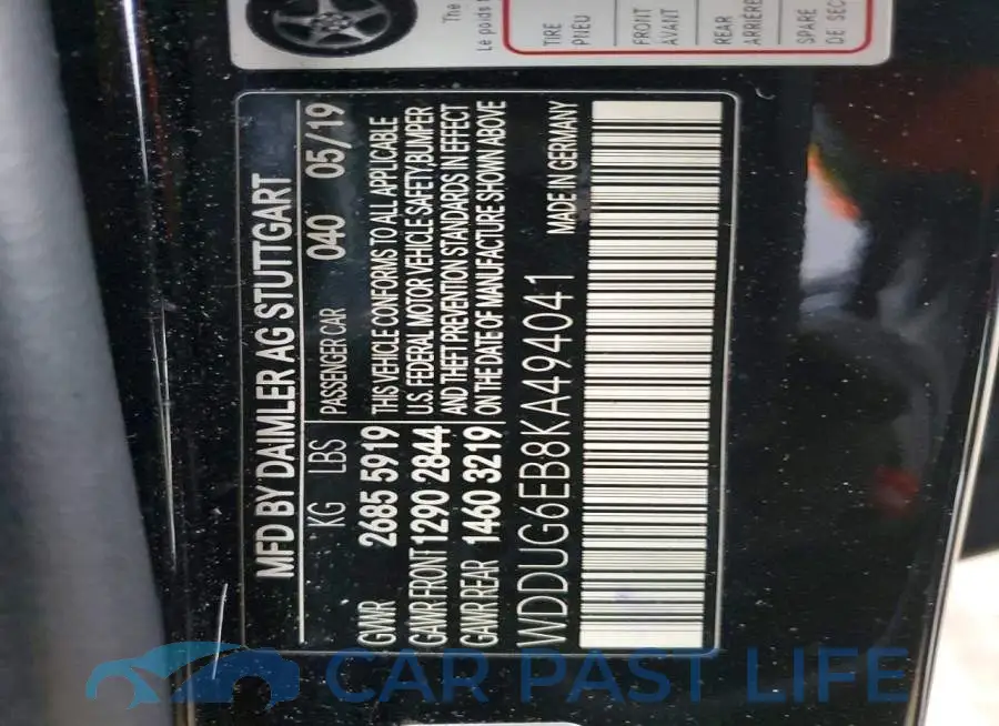 WDDUG6EB8KA494041# 12